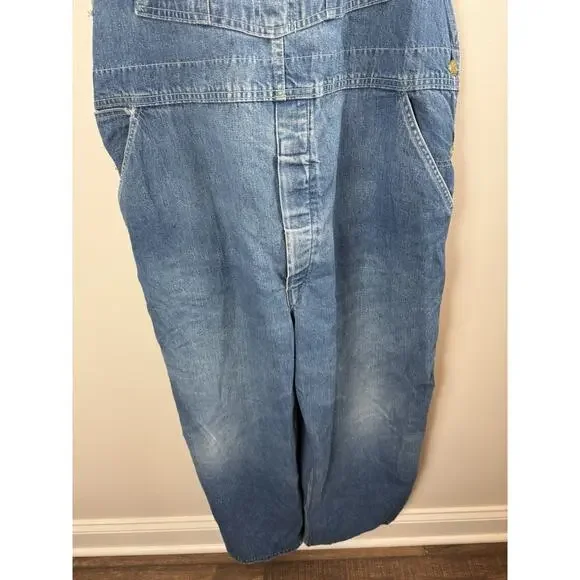 Vintage Oshkosh B'Gosh Union Made Sanforized Jean Overall Men Grunge 42x28 USA